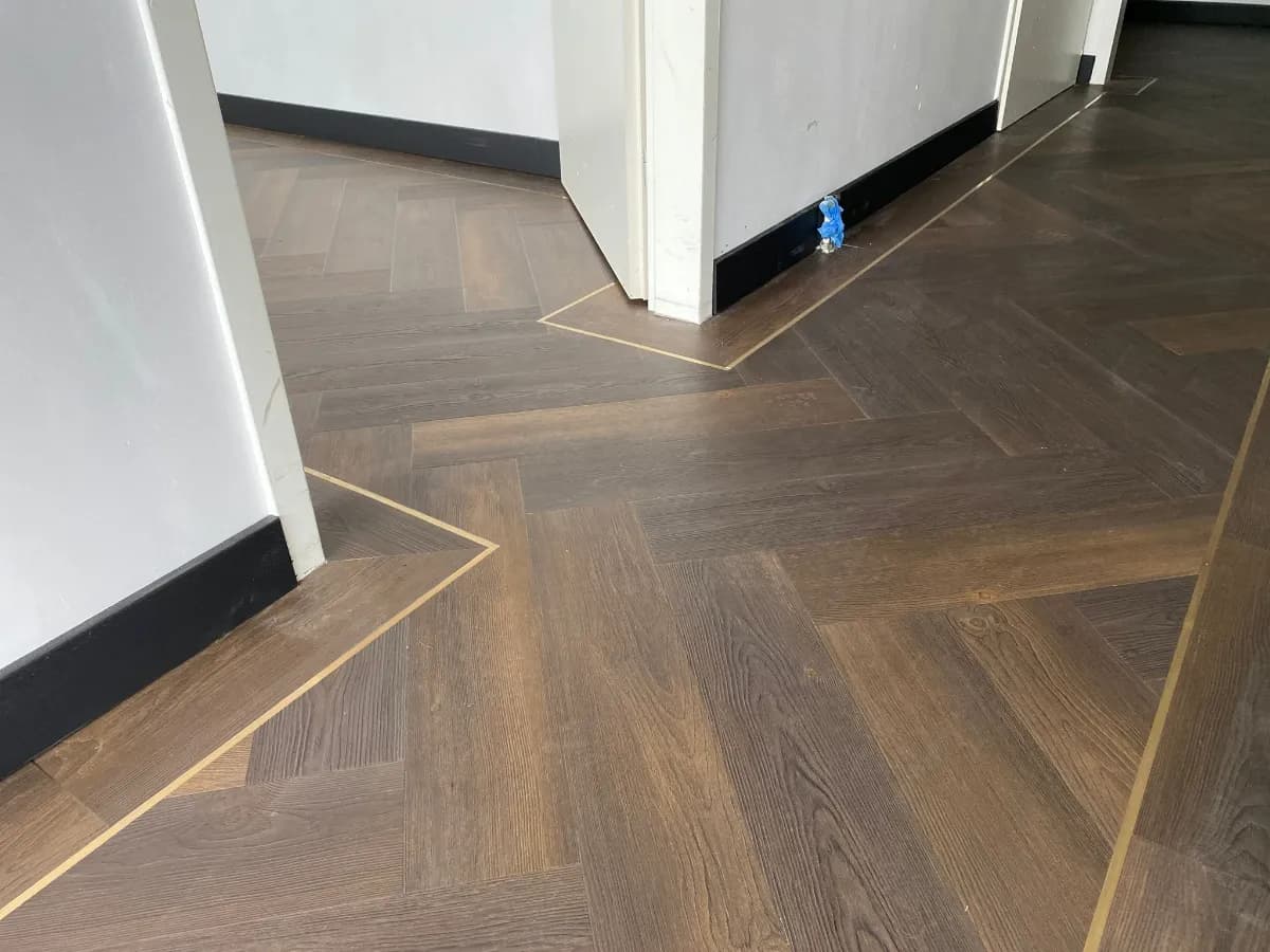 Visgraat PVC-vloer patroon